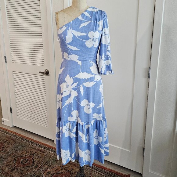 BCBGMAXAZRIA - One Shoulder Midi Floral Dress in size XS - Picture 1 of 7